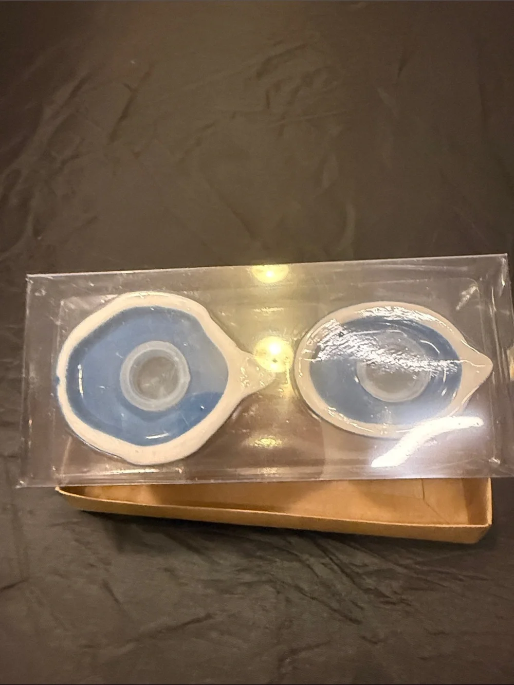 Tag Blue fish salt and pepper shaker Accent Set or use as a dinner piece